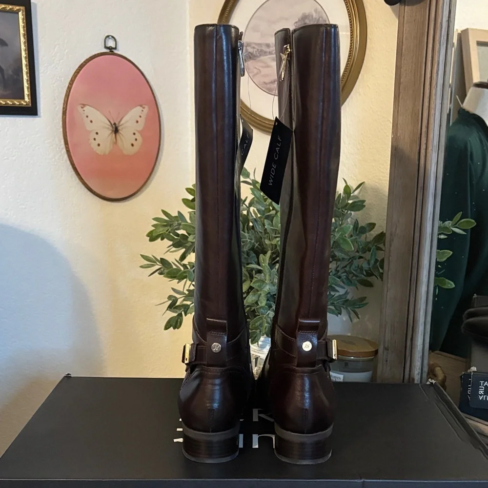 Naturalizer Rena 2 Dark Brown Leather Knee-High Boots Size 9 New In Box - Picture 6 of 10